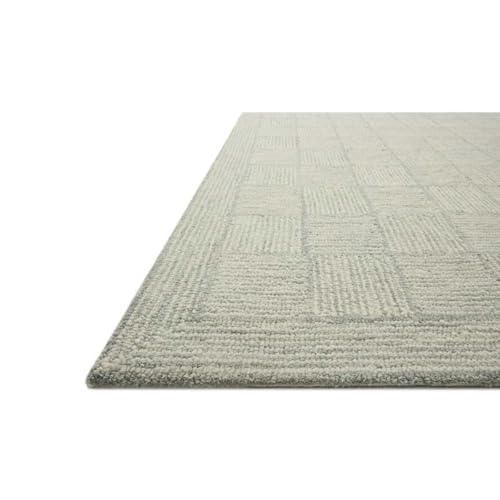 Image of Spectrum Pattern Wool Carpet with Loop Texture Yarn Anti Shedding Carpet Size 8x11 Feet A1 Grey Color