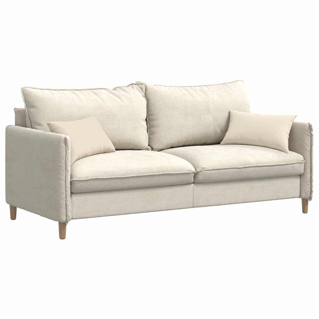 Cuscino per divano, 2 pezzi, beige, 50 x 30 cm, tessuto con imbottitura in poliestere, sfoderabile, morbido e confortevole, ideale per soggiorno, camera da letto e ufficio, facile da pulire