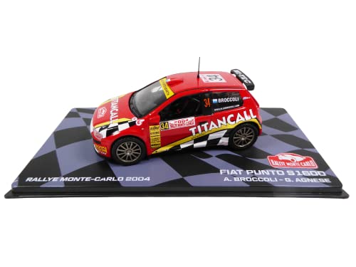 Scala 1:43 OPO 10 - Auto da Rally 1/43 Compatibile con Fiat Punto S1600 Monte Carlo 2004 Broccoli Agnese - BR54