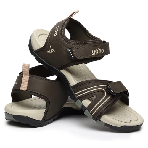 Image of YOHO TrailMark 002 Sports Sandals for Men | Comfortable & Lightweight | Flexible & Breathable | Footpharma footbed | Anti-Skid Footwear for Trekking, Hiking & Outdoor