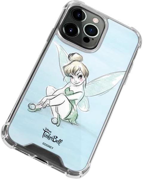 Skinit Clear Phone Case Compatible with iPhone 14 Pro - Officially Licensed Disney Tinker Bell Sketch Art Design