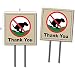 2 Signs, No Pooping, Dog Poop Yard Sign, Thank You