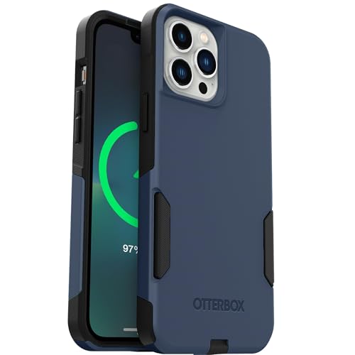 OtterBox iPhone 13 Pro (Only) – Commuter Series Case – Thin, Dual-Layer, Pocket-Friendly, Port Cover – Blue/Black