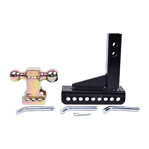 HOLDWELL Adjustable Trailer Hitch Ball Mounts with Dual Ball 45900 Compatible with Curt 2-Inch Receiver 6-Inch Drop 14,000 LBS - Thumbnail 6