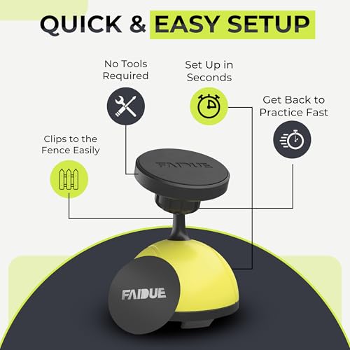 image for FAIDUE Tennis & Pickleball Fence Phone Mount - Gift Idea for Men and W
