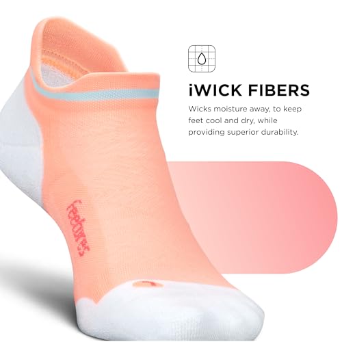 Image of Feetures Elite Max Cushion No Show Tab - Running Socks for Men & Women, Athletic Compression Socks, Moisture Wicking