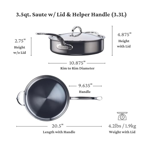 Hestan - NanoBond Collection - Titanium Stainless Steel 5-Piece Essential Cookware Set - Toxin, PFAS, & Chemical Free Clean Cookware, Induction Cooktop Compatible by Hestan - Image 4