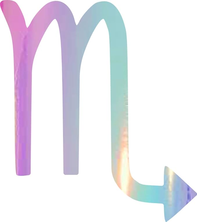 THE BANGLES Scorpio Zodiac Signs (Holographic Opal Purple) (Set of 2) Premium Waterproof Vinyl Decal Stickers for Laptop Phone Accessory Helmet Car Window Bumper Mug Tuber Cup Door Wall Decoration