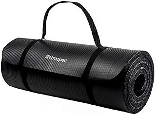 Retrospec Solana Yoga Mat 1" Thick w/Nylon Strap for Men & Women