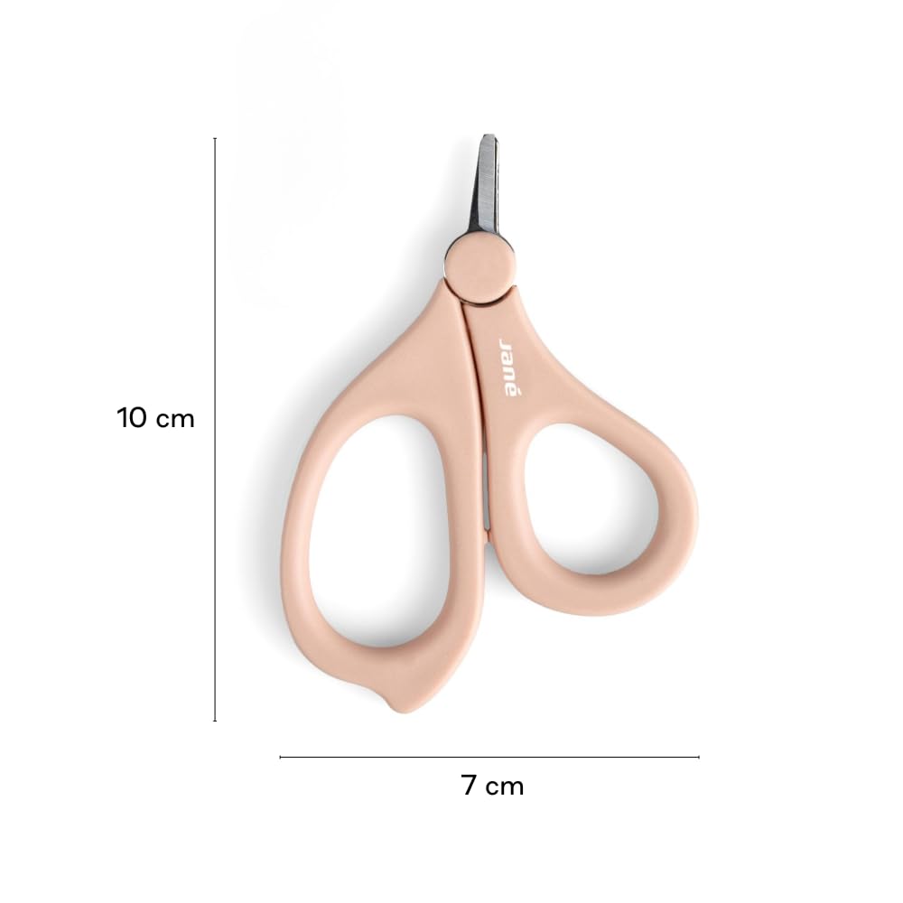 Jané Tijeras Cortauñas para Bebé y Recién Nacido, Punta Redondeada y Hoja Corta, Acero Inoxidable, Ergonómico, con Capuchón de Seguridad, Rosa — view 6