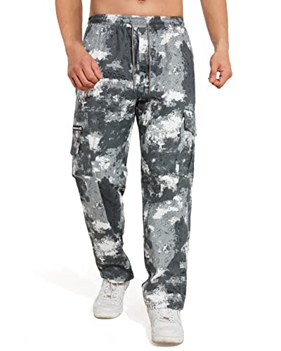 Thwei Mens Cargo Pants Casual Drawstring Athletic Jogger Sports Outdoor Trousers Camouflage Xl #TOP2