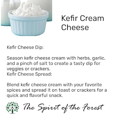 Milk Kefir Grains, Live Fresh, Kefir Cultures, 50 Billion Active Probiotics, for Friendly DIY Homemade Ferment, Guide Included - The Spirit Of The Forest