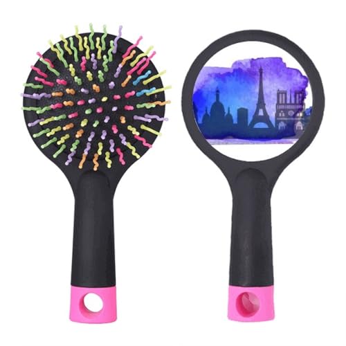 Brosse démêlante Tour Eiffel bleu aquarelle pour salon et maison