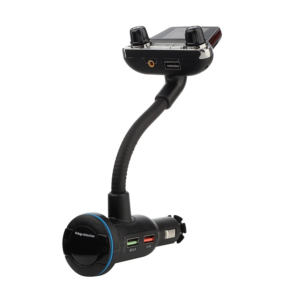 YONGYAO BT14 Car Bluetooth Dual Screen Vivavoce Lettore MP3 Trasmettitore FM Caricabatteria da Auto Supporta Il rilevamento della Tensione degli Effetti sonori EQ