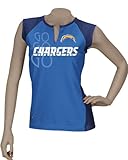 San Diego Chargers Two-Toned Split Neck T-Shirt - Large