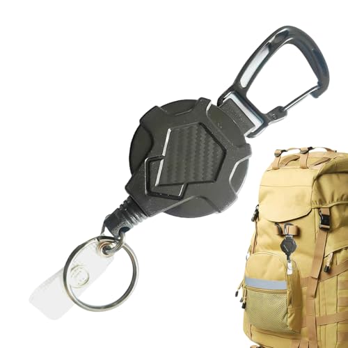 FmtwPhn Porte-clés Rétractable - Rétractable - Porte-clés Mousquiton Ceinture pour Étudiant, BTP, Ski, Fonction Publique, Hôpital, Infirmier, Pompier