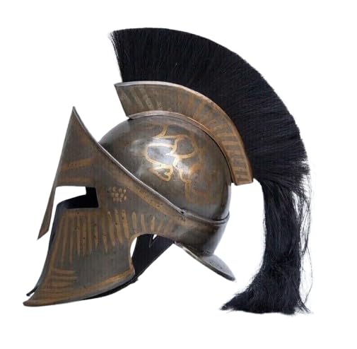Spartan Leonidas Spartan Greek Helmet with Plume Medieval Wearable Armour for Roleplay Cosplay Battle War Costume Reenactment-image-36