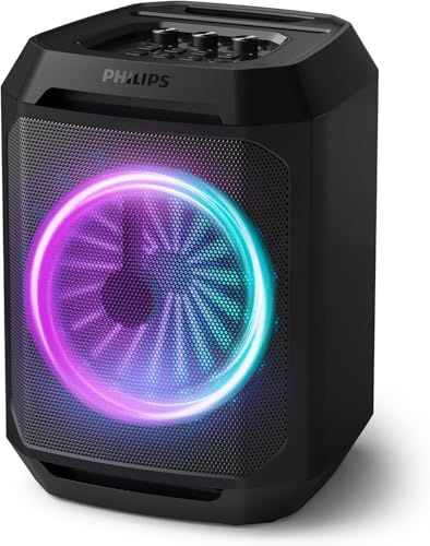 Image of Philips Bluetooth Party Speaker, Dynamic Bass Boost, Bluetooth and Aux-in, Microphone Input, Wireless Pairing for Stereo Sound, Up to 7 Hours Battery, Built-in Carry Handle (Party Speaker 2208-4)