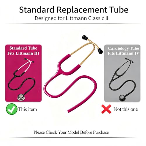 Image of Stethoscope Replacement Tube Raspberry Tubing fits for Littmann III