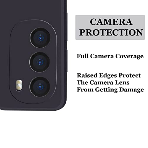 Image of A rtistque Liquid TPU Silicone Matte Shockproof Flexible with Camera Protection Soft Back Cover Case for Motorola Moto G52 / G82 5G - Black