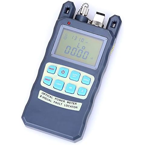 All-in-one Fiber Optical Power Meter Fiber Optic Cable Tester -70 to +10 and model 1 KM Visual Fault Locator Portable Optical Power Meter with SC and FC Connector Fiber Tester Tool Equipment Cover