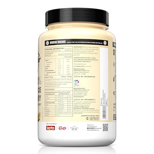 Image of avvatar PERFORMANCE WHEY PROTEIN | 1Kg | Malai Kulfi Flavour I 27.5g Protein | 29 Servings