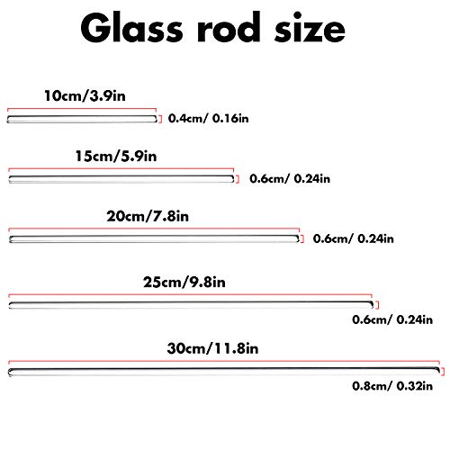 Young4Us BL-JB-B1 Glass Stirring Rod - 12 Inch 10 Inch 8 Inch 6 Inch 4 Inch Long thumb #1