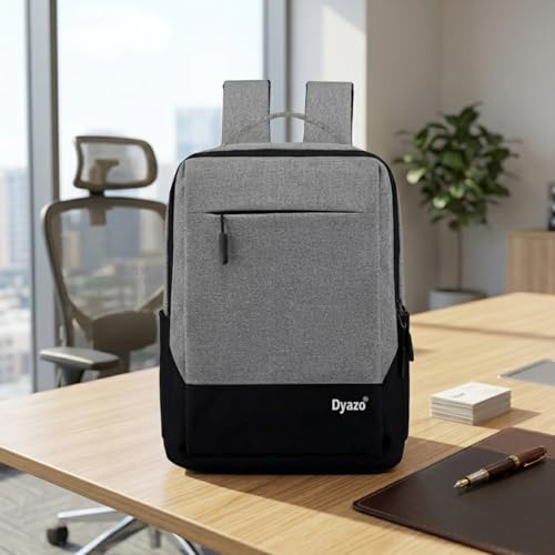 Image of Dyazo 15.6 inch Slim Laptop Backpack | 30L Business Notebook Computer Bag | Water-Resistant Laptop Bag | Suitable for Office College, School Men & Women (Grey)