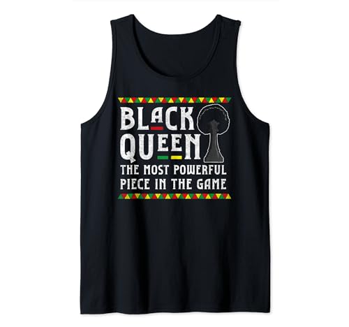 Black Queen Most Powerful Chess Piece African American Camiseta sin Mangas