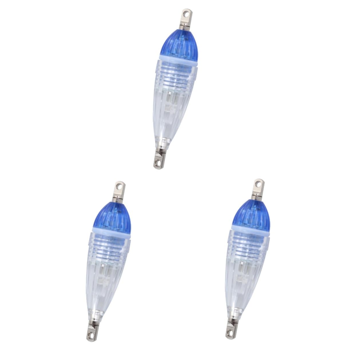 Happyyami 3pcs 6cm Fish Finding System Underwater Fishing Light Lure Waterproof for Boats Kayaks