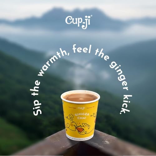 Image of Cup-Ji Ginger Chai Premix Cups | Instant Tea | 7 Cups | Each Cup Size 210 ml | Kadak Ghar-Wali | No Added Sugar | On the Go | Easy Prep | For Office and Travel