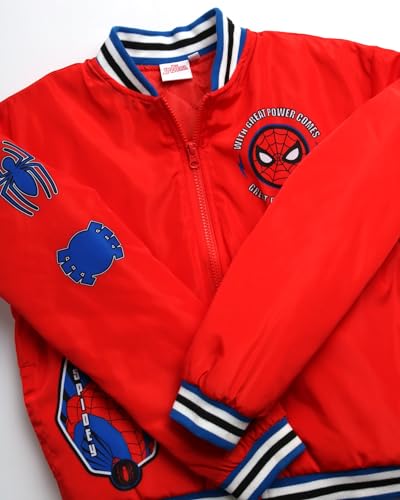 Marvel Boys Bomber Jacket - Avengers Spider-Man Zip Up Quilted Interior Bomber Jackets for Boys Kids Outerwear (7-16)3