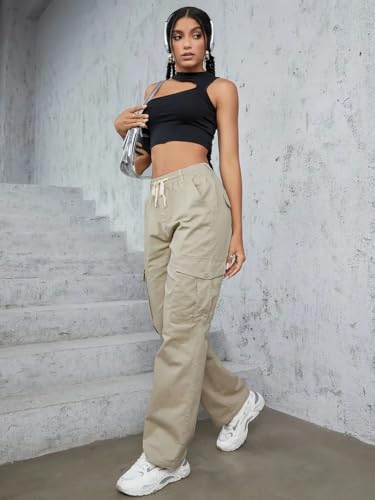 Image of LITZO Cotton Cargo Pants for Women || Womens Cargo Pant (L-110-113)