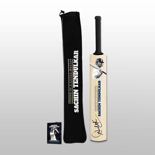ICC Official Memorabilia Sachin Tendulkar Facsimile Mini Bat (Brown)