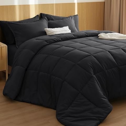 PHF Black King Size Comforter Set Cover