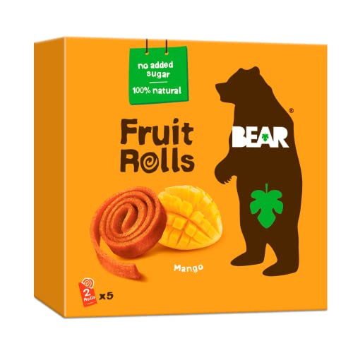 BEAR Fruit Rolls Mango 5 x 2 Rolls - 100g - Healthy Fruit snack