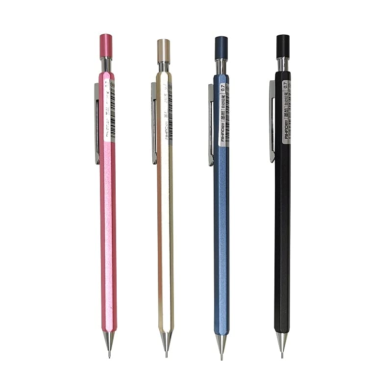 Ołówki 1 szt. Ołówek mechaniczny 0,7/0,5 mm, w całości metalowy, artykuły piśmiennicze, uczniowie, ołówki automatyczne (C 0,5 mm) (A 0,7 mm)