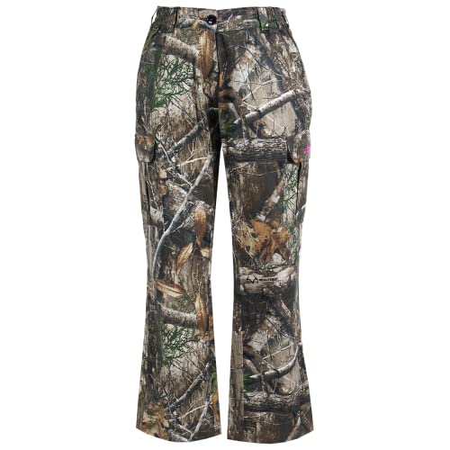 HABIT Women's Bear Cave 6 Pocket Camo Pant, Realtree Edge, Small