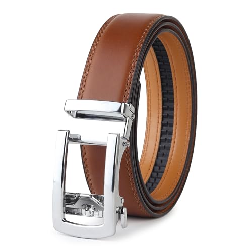 Image of Men's Vegan Leather Belt for Men, Formal /Casual,Autolock| Fit on up to 38 Inches Waist size