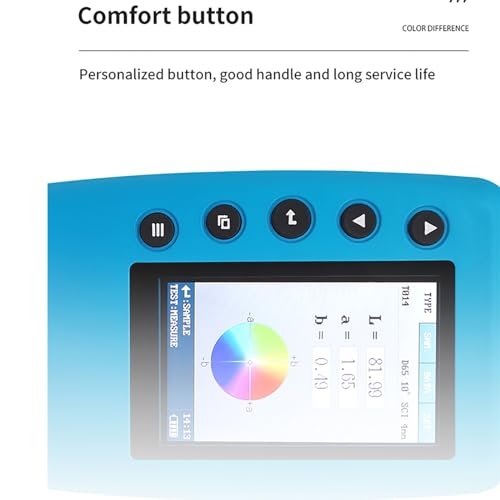 Handheld-Farbmessgerät, Farbsensor-Kolorimeter mit 2,8-Zoll-Bildschirm, Dual-Positionierungsmodi, automatische Kalibrierung, 4 mm Kaliber, 0,01 Genauigkeit für Kleidung und Druck