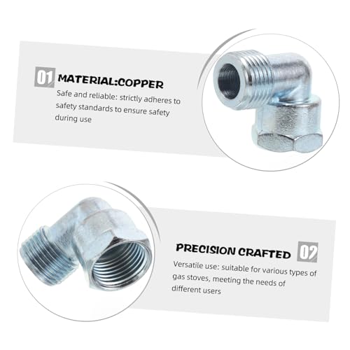 VILLCASE Universeller Gasherd Anschlusswinkel Flexibler Gaseinlass mit Innengewinde Robuste Verbindung für Kochgeräte Präzise für Optimale Anpassung Küchenzubehör und Gasherd Nutzung