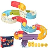 Withosent 34 Stück Badewannenspielzeug, DIY Kugelbahn Badespielzeug, Wandbadewanne wasserspielzeug Kinder mit Saugnäpfe, Bath Toys ab 3 Jahre Jungen und Mädchen