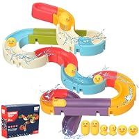 Withosent 34 Stück Badewannenspielzeug, DIY Kugelbahn Badespielzeug, Wandbadewanne wasserspielzeug Kinder mit Saugnäpfe, Bath Toys ab 3 Jahre Jungen und Mädchen