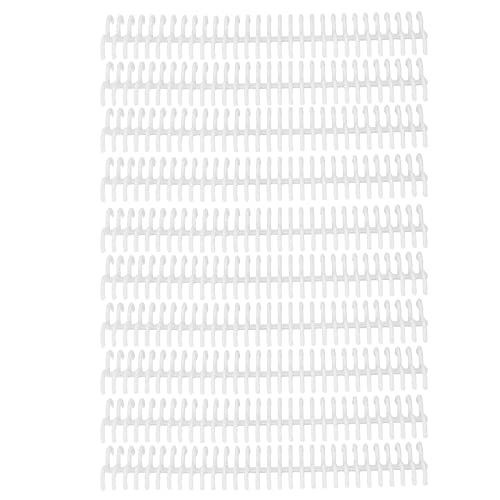 10 Uds Lomos de encuadernación de peine, 22mm, 30 agujeros, peines de encuadernación de hojas sueltas de plástico negro, capacidad de 180 hojas, papelería, anillo de libro para (Blanco) Cover