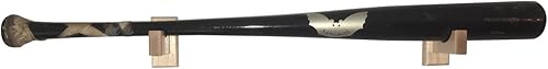 Miniatura 8 de Soporte de pared para bate de béisbol, hecho a mano en Estados Unidos, arce macizo con forro de fieltro y tornillos ocultos, colgador horizontal