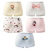 SYDMXWZ Big Girls Tagless Cotton Boy Shorts - Soft Breathable Kids Panties, Cute Princess Underwear for Girls 11-12 Years (Pack of 5) - NEWPRINCESS Design
