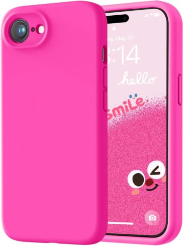 Image of LOVE 3000 Designed for iPhone 16e /17e Case, Premium Silicone with [Soft Anti-Scratch Microfiber Lining] Shockproof Protective Phone Case for Men Women Girls 6.1 inch, Hot Pink