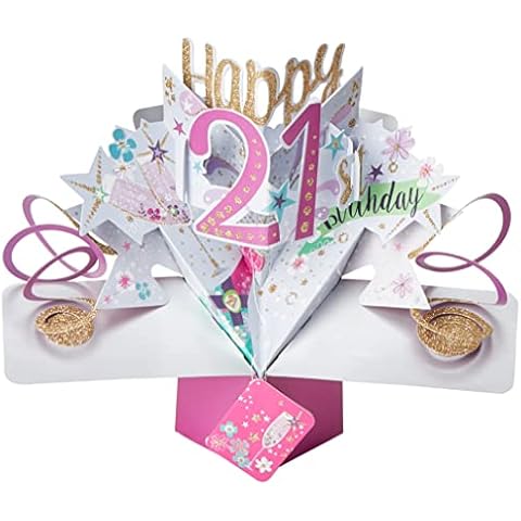 Happy 21st Birthday 3D Pop-Up Card Cover