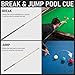 Kmise Jump Break Cue Stick, 28oz Pool Cue Stick for Explosive Breaks and Effortless Jumps with 14mm Pro Breaking Tip, Heavy Hitter Jump&Break Pool Cue (Gray)