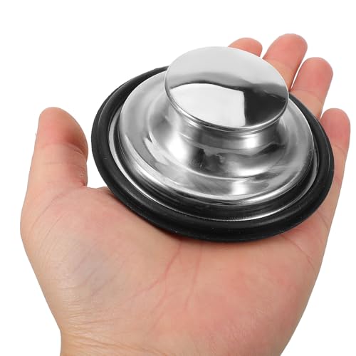 Miniatura 5 de Sewroro Tapón De Fregadero Para Triturador De Basura De Alimentos, Caucho Y Acero Inoxidable, Diámetro 86 87 Mm, Anti Salpicaduras Cierre De Tres Puntos, Accesorio Para Cocina Doméstica